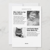 Fun Newspaper Multi-Photo Holiday Kaart (Achterkant)