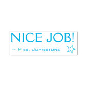 Fun "NICE JOB!" Educator Rubber Stamp Zelfinktende Stempel (Design)