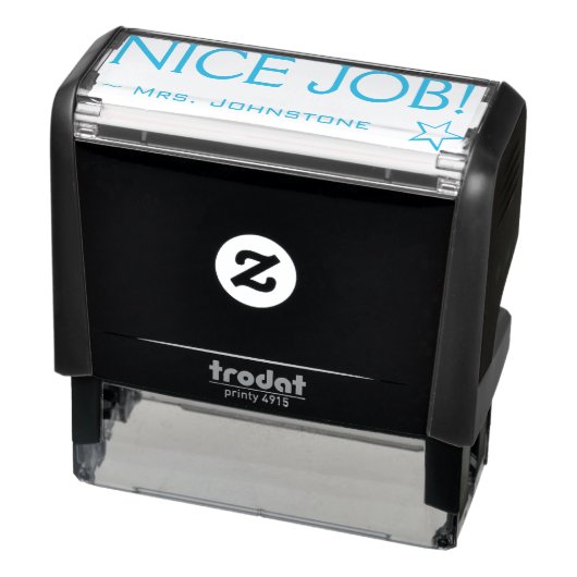 Fun "NICE JOB!" Educator Rubber Stamp Zelfinktende Stempel (Product)