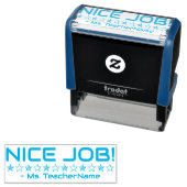 Fun "NICE JOB!" Leraar Rubber Stamp Zelfinktende Stempel (In situ)