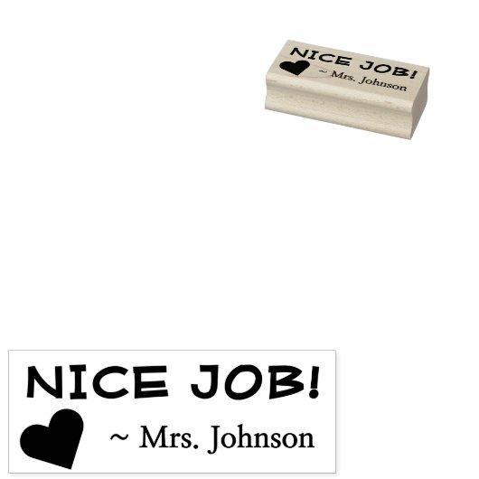 Fun "NICE JOB!" Rubberstempel sorteren (Gestempeld)
