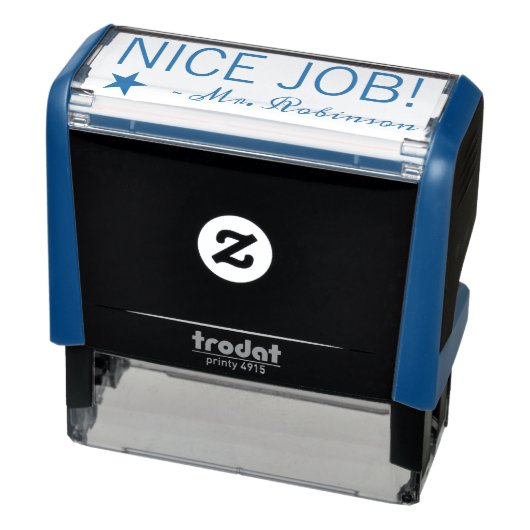Fun "NICE JOB!" + Tutor Name Rubber Stamp Zelfinktende Stempel (Product)