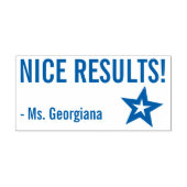 Fun "NICE RESULTS!" Rubberstempel Zelfinktende Stempel (Design)