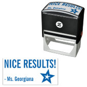Fun "NICE RESULTS!" Rubberstempel Zelfinktende Stempel (In situ)