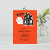 Fun niet zo eng de uitnodiging van een halloween-p (Staand voorkant)