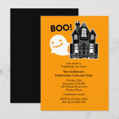 Fun niet zo eng de uitnodiging van een halloween-p (Voorkant / Achterkant)