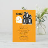 Fun niet zo eng de uitnodiging van een halloween-p (Staand voorkant)