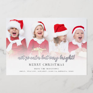 Fun niet zo kalm maar zeer helder fotoscript folie feestdagenkaart