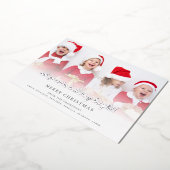 Fun niet zo kalm maar zeer helder fotoscript folie feestdagenkaart (Gedraaid)