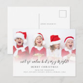 Fun niet zo kalm, maar zeer heldere scriptfoto feestdagenkaart (Voorkant / Achterkant)