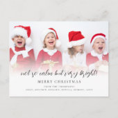 Fun niet zo kalm, maar zeer heldere scriptfoto feestdagenkaart (Voorkant)