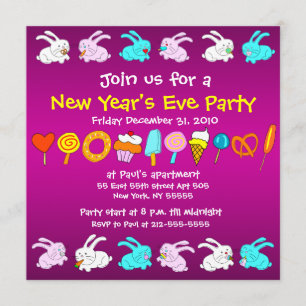 Fun nieuwjaarsjaar Eve Party Invitation Year of th Kaart