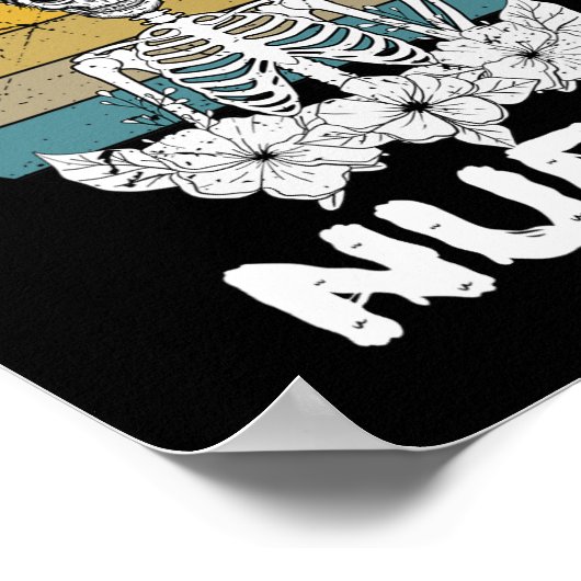 Fun Night Shift Nurse Skeleton Halloween Rn Nurses Poster (Hoek)