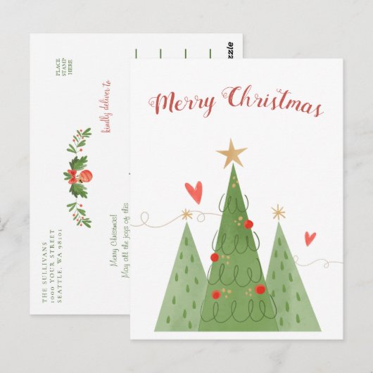 Fun Nordic Scandinavian Holiday Kerstmis Briefkaart (Voorkant / Achterkant)
