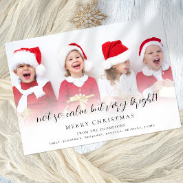 Fun not so Calm Script Photo Holiday Kaart