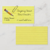 Fun notebook pencil Trompe-l'oeil Visitekaartje (Voorkant / Achterkant)