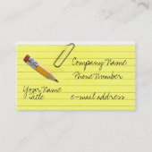 Fun notebook pencil Trompe-l'oeil Visitekaartje (Voorkant)