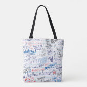 Fun Notitieboek School Boredom Doodle Art Tote Bag (Achterkant)