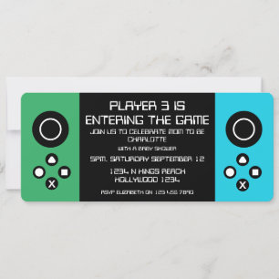 Fun Novelty Computer Game Baby shower Kaart