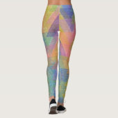 Fun Novelty Geometric Driangle, kleurrijk Abstract Leggings (Achterkant)
