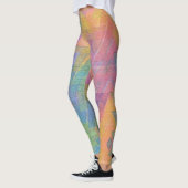Fun Novelty Geometric Driangle, kleurrijk Abstract Leggings (Links)