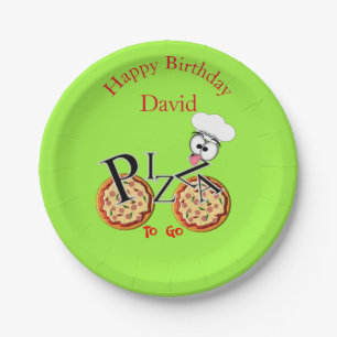 Fun Novelty Pizza om mee te gaan Papieren Bordje