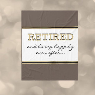 Fun Novelty Retirement Gift Fleece Blanket Deken