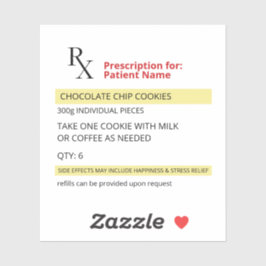 Fun Novelty Rx Prescription Label Sticker