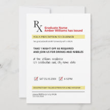 Fun Novelty Rx Prescription Nurse Afstuderen