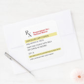 Fun Novelty RX Voorschrift Cookie Label Sticker (Envelop)