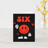 Fun Number 6 Funny 67 Meme Six Seven 6 7 Valentine Kaart (Gele Bloem)