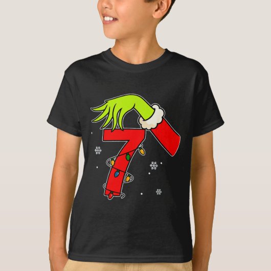 Fun Number 7 Christmas 67 Six Seven Meme Xmas Men  T-shirt (Voorkant)