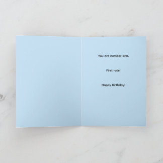 Fun numbers one first rate best birthday ONE Kaart