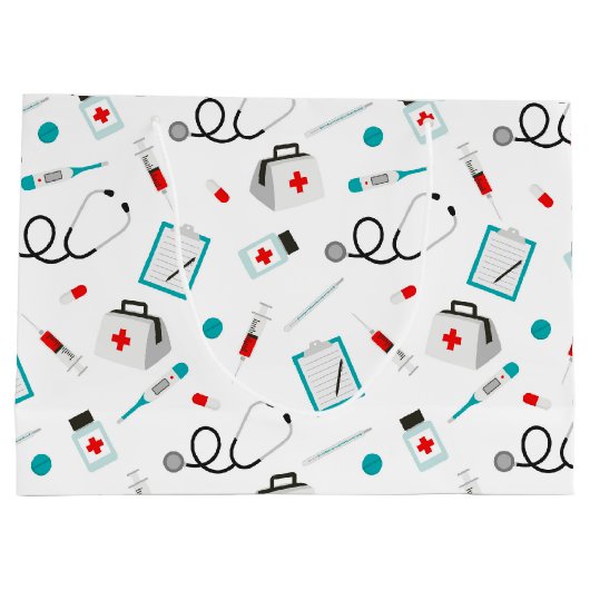 Fun Nurse-apparaatpatroontas Groot Cadeauzakje (Achterkant)