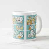 Fun Nurse Halloween BlueTile Basic Donker T-shirt Grote Koffiekop (Voorkant rechts)