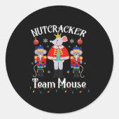 Fun Nutcracker Soldier Toy Christmas Dance Team Mo Ronde Sticker (Voorkant)