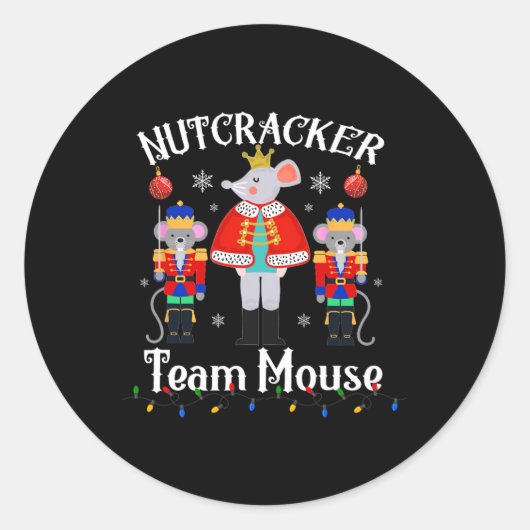 Fun Nutcracker Soldier Toy Christmas Dance Team Mo Ronde Sticker (Voorkant)
