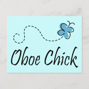 Fun Oboe Chick Music Briefkaart