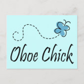 Fun Oboe Chick Music Briefkaart (Voorkant)