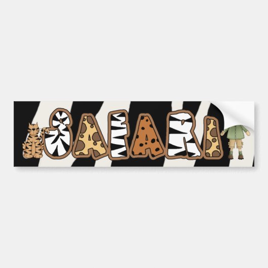 Fun Oerwoud Safari Bumpersticker (Voorkant)