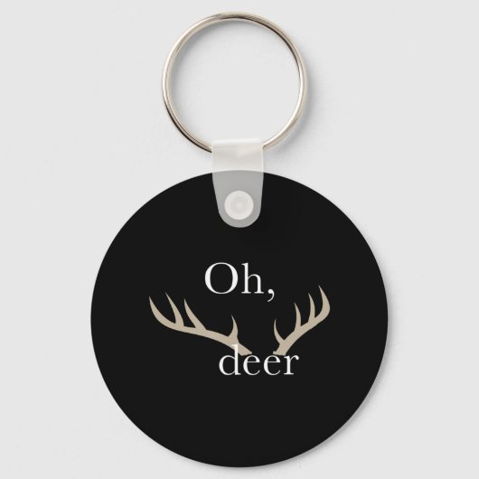 Fun Oh Deer Hunting for Hunters Sleutelhanger (Voorkant)
