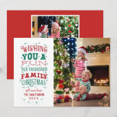 Fun Old Fashioned Family - kerstfotokaart Feestdagenkaart (Voorkant / Achterkant)