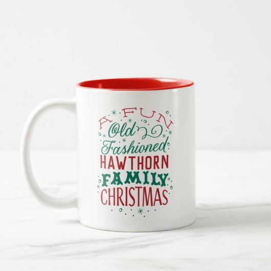 Fun Old Fashioned Family Kerstkoffie Mok (Links)