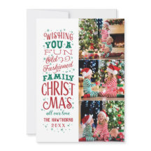 Fun Old Fashioned Family Kerstman, drie foto