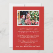 Fun Old Fashioned Family Kerstman, drie foto Feestdagenkaart (Achterkant)