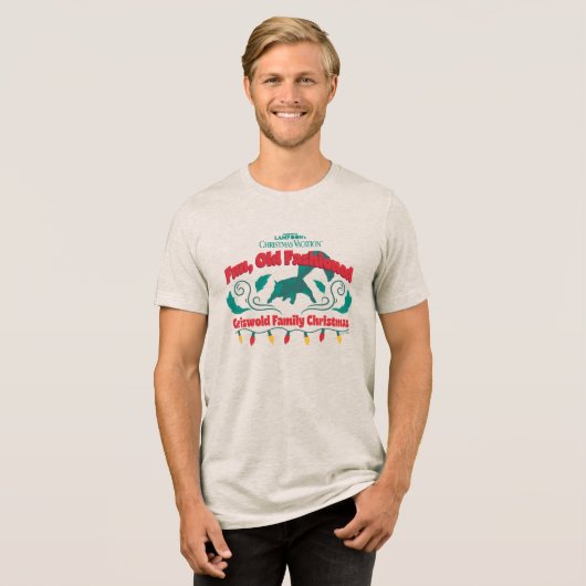 Fun, Old Fashioned Griswold Family Christmas Tri-Blend Shirt (Voorkant volledig)