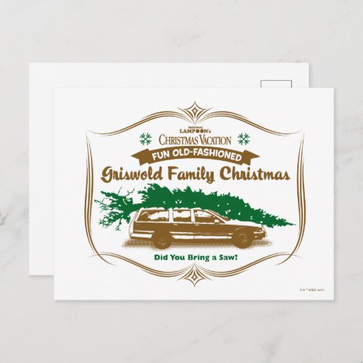 Fun Old Fashioned Griswold Family Kerstmis Briefkaart (Voorkant / Achterkant)
