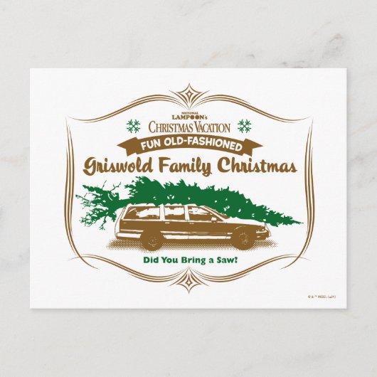 Fun Old Fashioned Griswold Family Kerstmis Briefkaart (Voorkant)