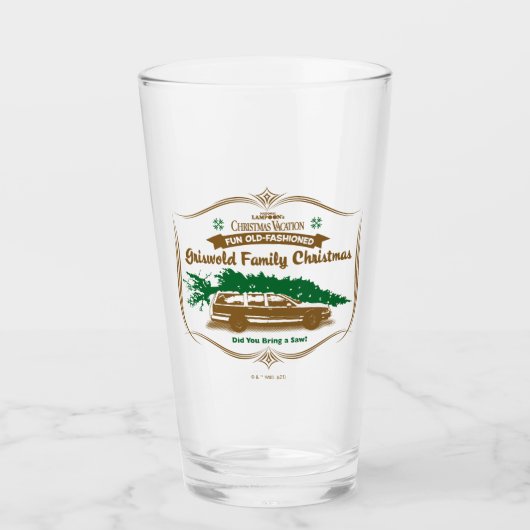 Fun Old Fashioned Griswold Family Kerstmis Glas (Voorkant)
