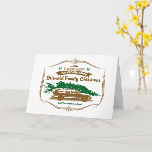 Fun Old Fashioned Griswold Family Kerstmis Kaart (Gele Bloem)